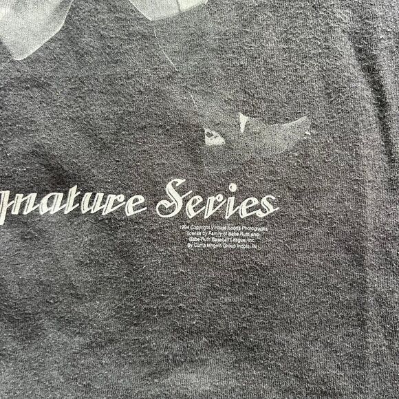 Vintage 1994 The Babe Ruth Signature Series T Shirt Limited Edition Black Sz L - Picture 6 of 10